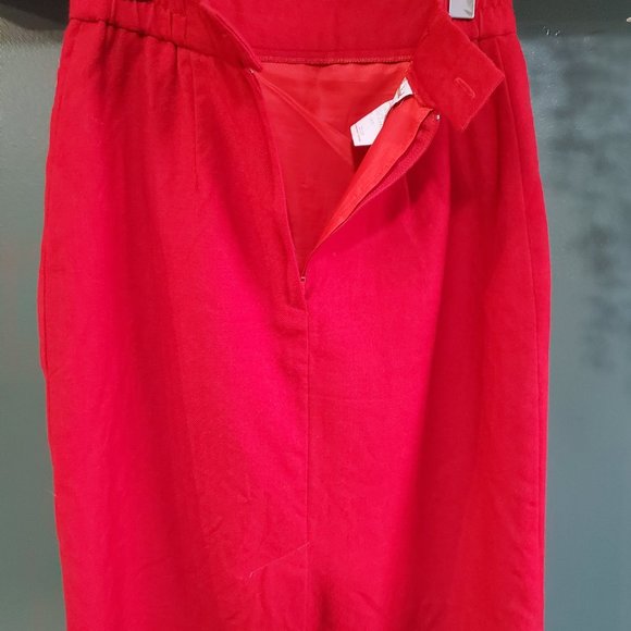 Pierre Boucahrd | Vintage Red Wool Skirt - Picture 5 of 7